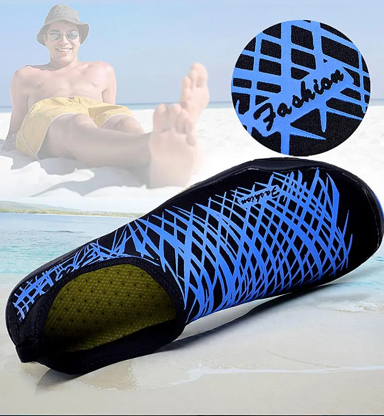 1 (1)Women Beach Wading Shoes Outdoor Swimming Water Shoes Adult Unisex Flat Soft Seaside Shoes Walking Lover Yoga Shoes