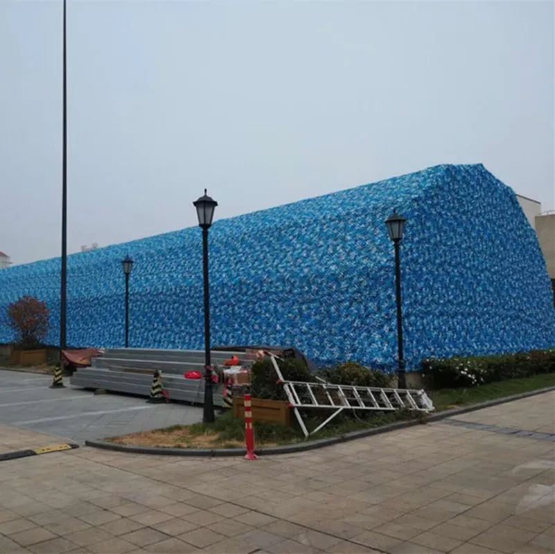 5x3 m البحر الأزرق كامو المعاوضة الشمس المأوى للديكور المنزل في الهواء الطلق التخييم الصيد كامو شبكات