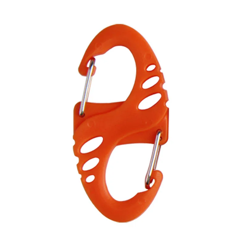 5PCS-Mini-Portable-Climbing-Hook-S-Type-Carabiner-Dual-Carabiner-Buckle-Keychain-Outdoor-Paracord-Survival-Tool