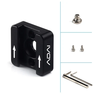 

2PCS Camera Clamp Aluminum Cold/Hot Shoe Mount Adapter with 1/4 Mounting Screws for Mounting Flash LED Light Monitor