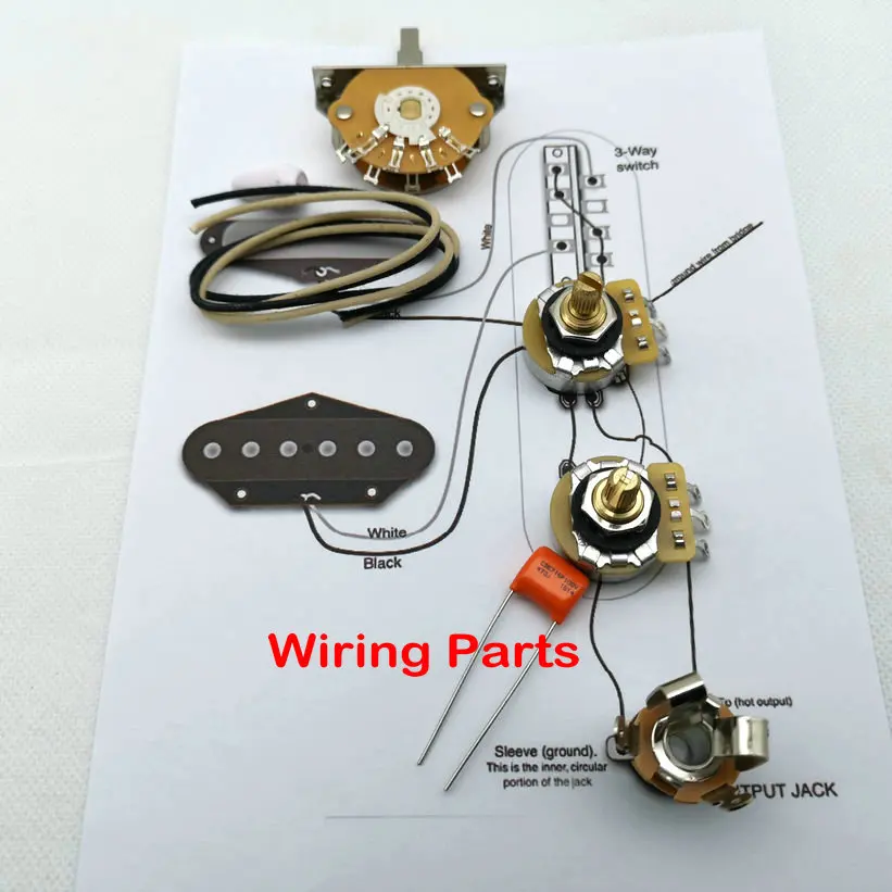 

1 Set Wilkinson WVT Alnico5 Pickup Single coil Pickups Wiring Parts Suitable for Tele Guitar