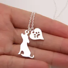 1 шт Очаровательное ожерелье с принтом в виде собачьей или кошачьей