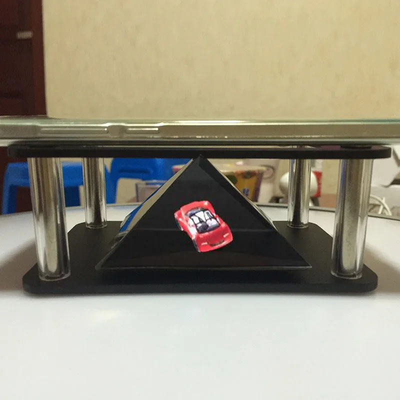 3D Holographic Projector Pyramid Four-dimensional Image Display For Mobile Phone LCC77