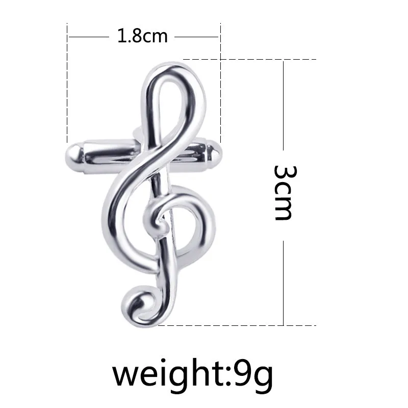 

10pairs/lot Wholesale Fashion Shirt Treble Clef Cuff Cufflinks Music Note Cufflink For Men's Christmas Gifts