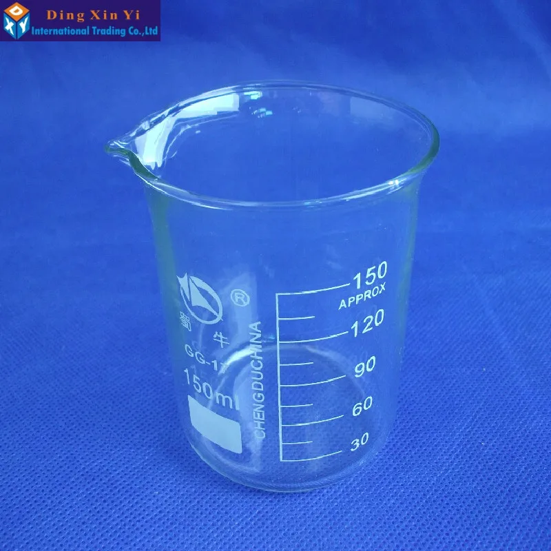 150 мл стеклянный стакан для лабораторных стеклянных измерительных лабораторных стаканов