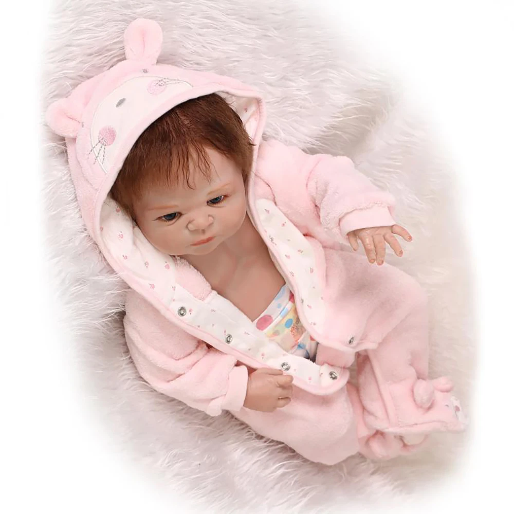 57 см полный Силиконовый reborn baby Игрушки Куклы как живые Новорожденные Мальчик