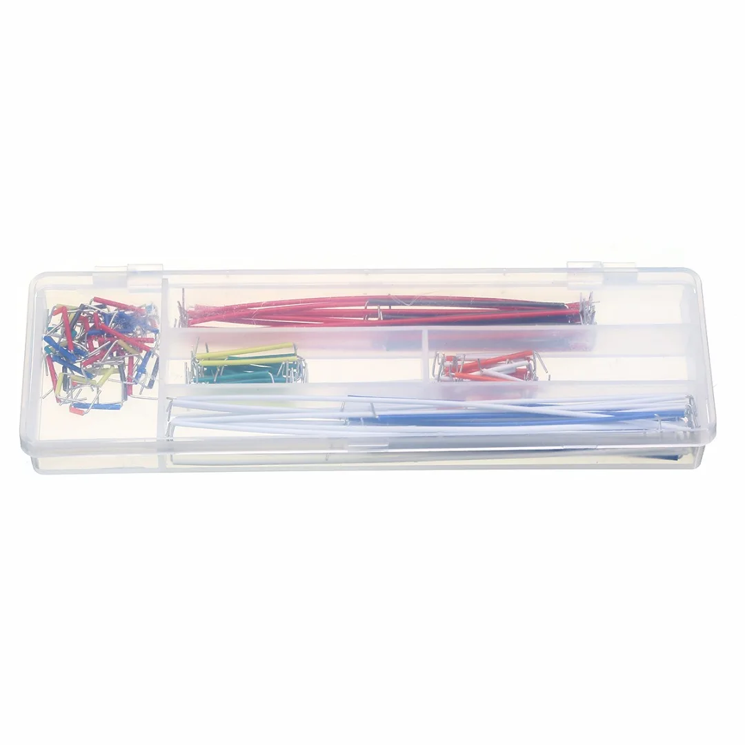 New 140Pcs Breadboard Wires Solderless Breadboard Jumper 22 AWG Solid Wires Cable Kit With Box 165 x 55 x 10mm For  For Arduino
