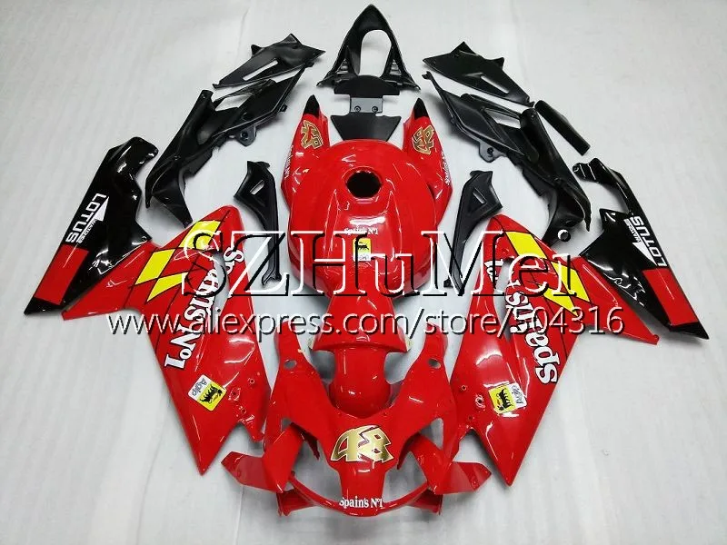 Инъекции для Aprilia RS-125 RS125 06 07 08 09 10 11 80SH. 0 RS4 RSV125 RS 125 2006 2007 2008 2009 2010 2011 обтекателя Repsol черный - Цвет: No.  20