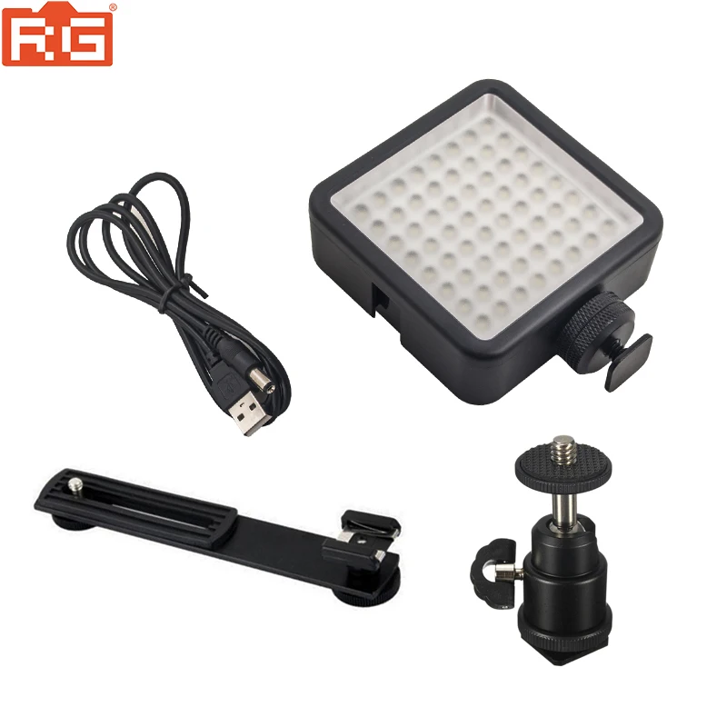 LED64 64 LED 6000K видео свет для цифровой зеркальной камеры видеорегистратор Мини DVR как