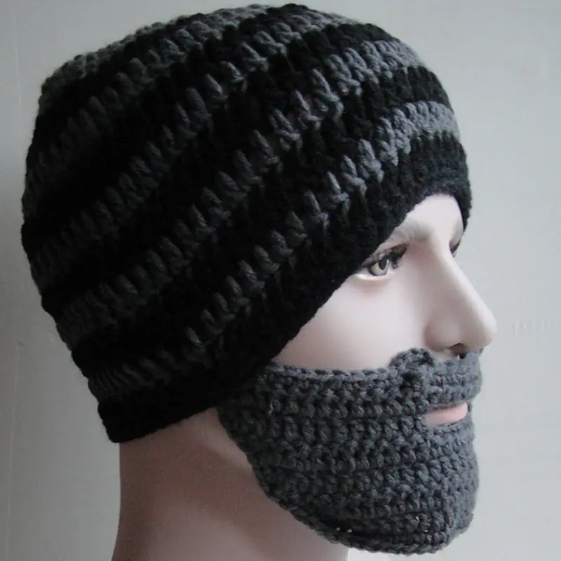 Горячая Мода Панк вязать крючком шапка Beanie усы теплая зимняя маска для лица лыжные зимние шапки 19ING