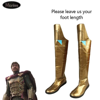 

Spider-Man: Far From Home Costume Mysterio Quentin Beck Nicholas Macabe Cosplay Adult Shoes Boots Halloween Carnival Male Custom