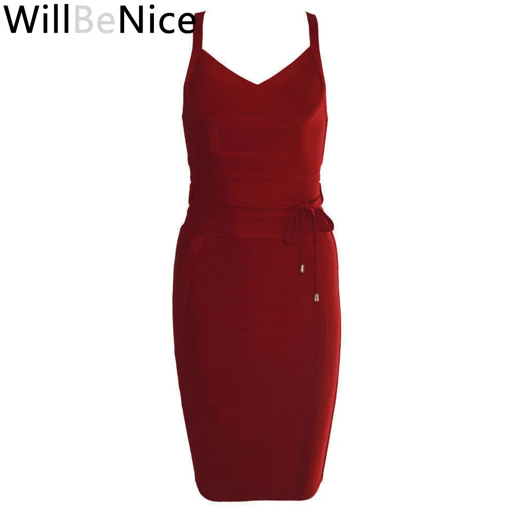 Willbenice Women Dress Bandage Sexy 2019 Sexy Deep V Neck Vestido Bodycon Bandage Dress Party Robe Bandage For Women - Dresses - AliExpress