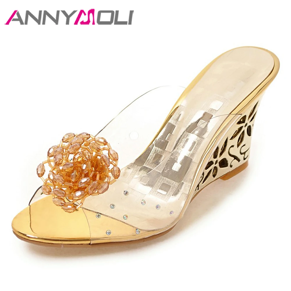 ladies gold shoes and sandals