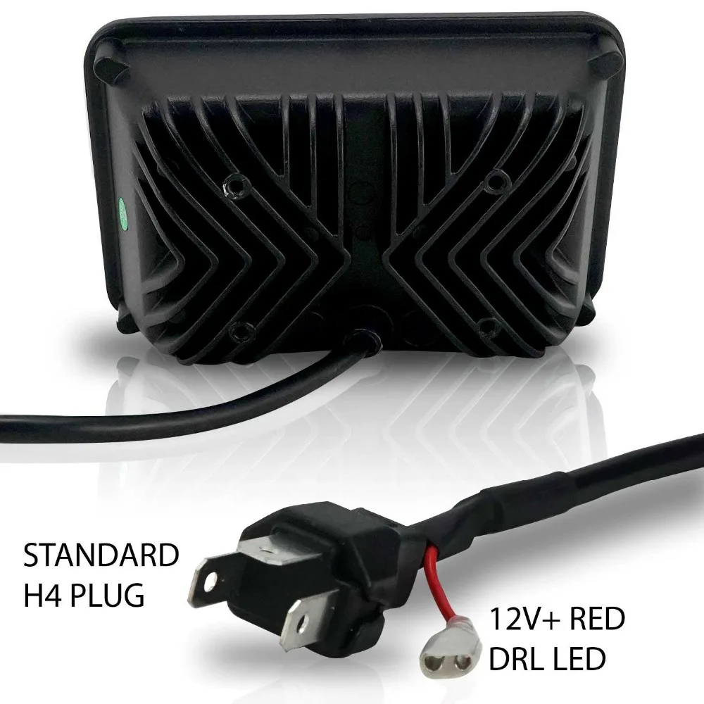 2x 4x6 DEMON-CREE LED Sealed Beam Headlight For H4651 H4652 H4656 H4666 H6545 56