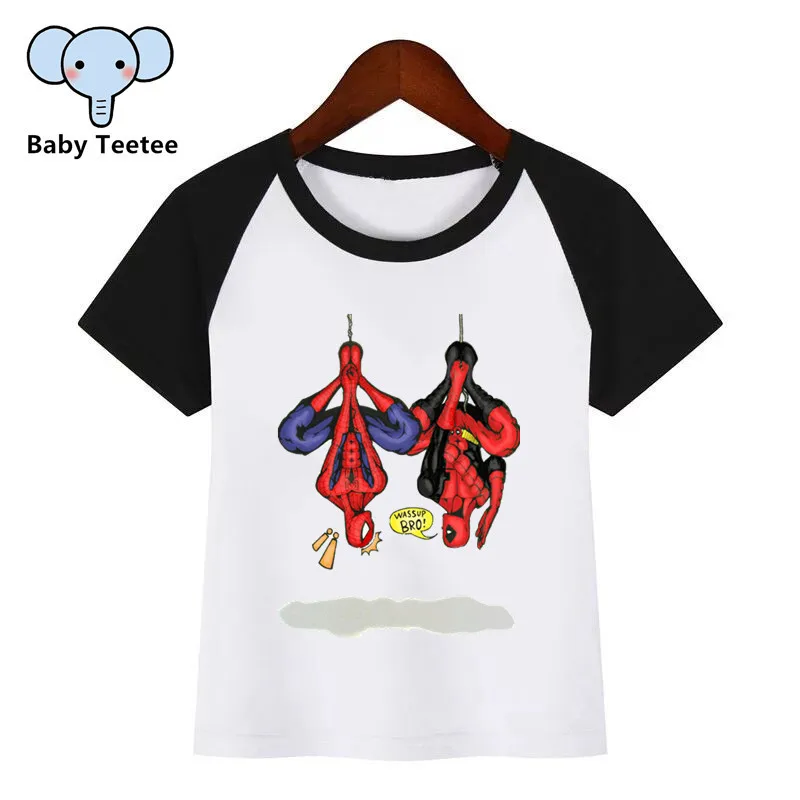 Футболка с принтом «Dead Pool»; забавная одежда; Детская летняя футболка; модная детская одежда; футболка; детская футболка с рисунком