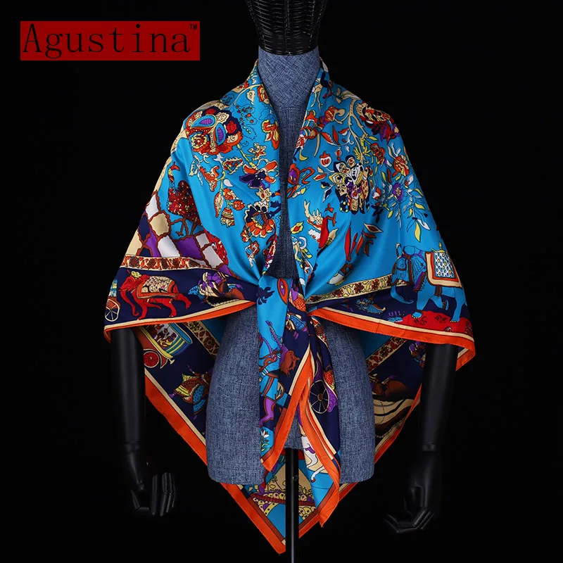 

100% silk summer women fashion hijab stoles scarves women fashion luxurious square long scarf femme for ladies big Shawl wraps