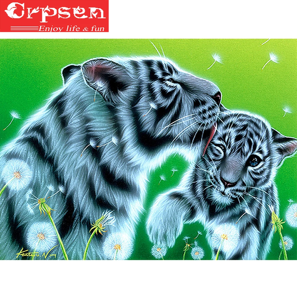 

Diamond Painting 5D DIY Embroidery Full Square The Tigers Mosaic Arts Crafts&Sewing Home Decor Needlework Wall Painting Crpsen