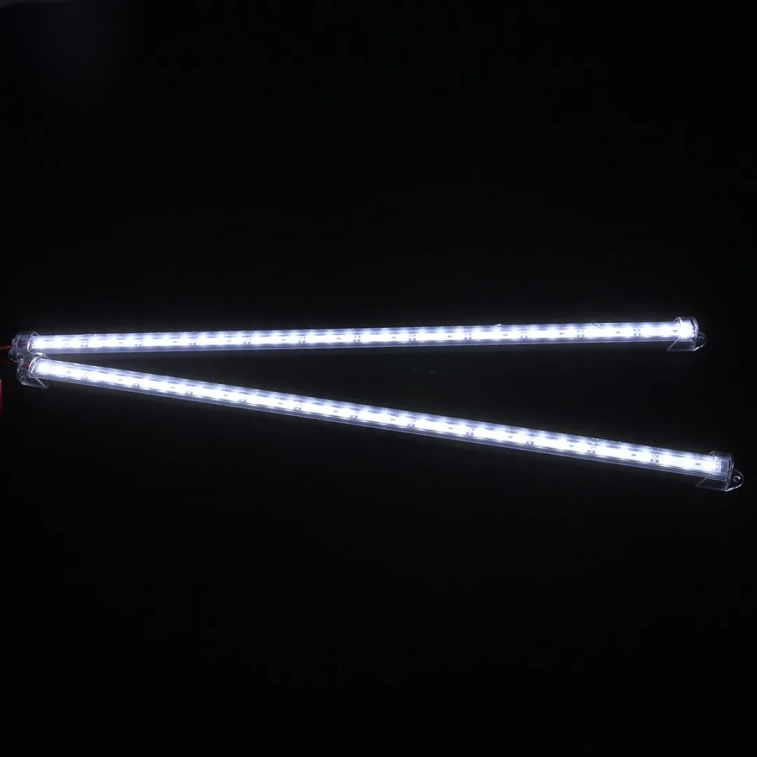 2pcs 50cm 5630 36LED 12V DC Car Interior Strip Light Bar Van Caravan Cold White Strip Light