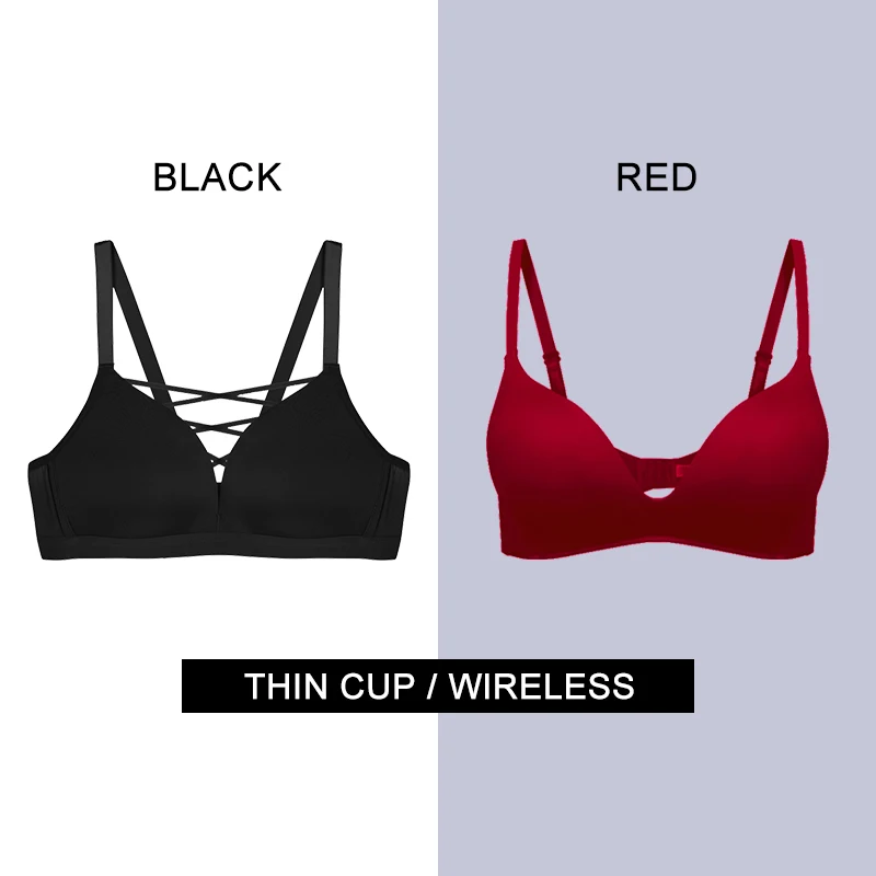 

Perfering Active Bra Brassiere Wire Free For Women Push Up BraLingerie Femme Bragas A B Seamless Bralette Backless Plunge Deep U