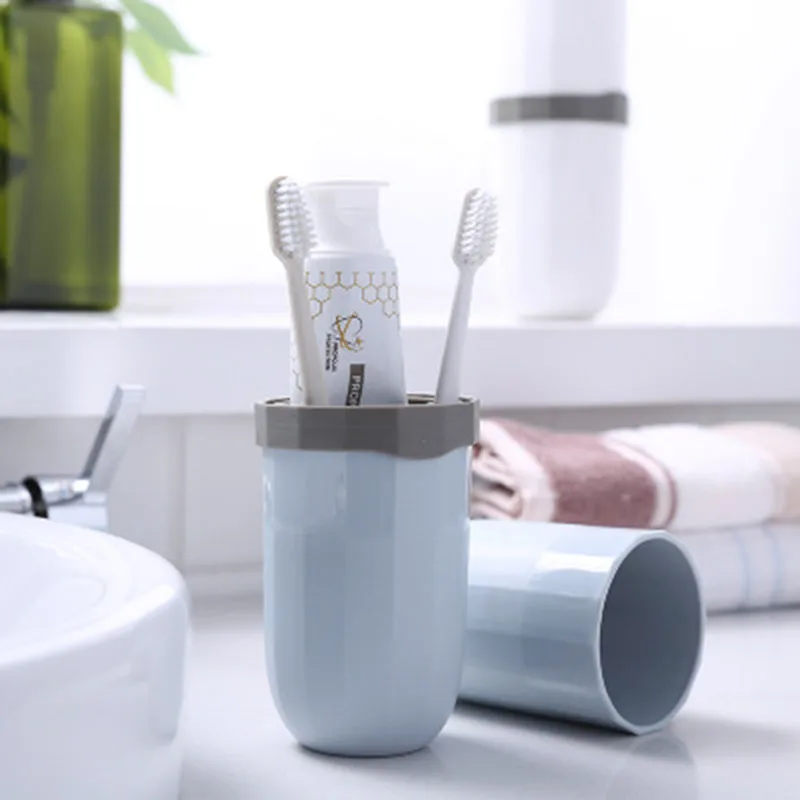 

Portable Travel Toothbrush Storage Box Toothpaste comb Box Cup Toothkit Box Wash Cup Creative Mouthwash washing Cup 1piece
