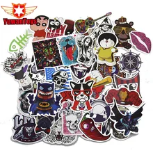New 50Pcs mixed Toy Styling Skateboard Laptop Luggage Snowboard Toy Fridge Phone DIY Motorcycle Funny Mixed