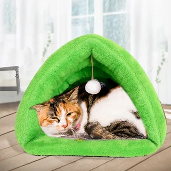 

HEYPET Coral Fleece Pet House Cat Bed Soft Plush Cat Mat Dog Bed For Small Dogs Kintten Nest Winter Warm Cats Supplies