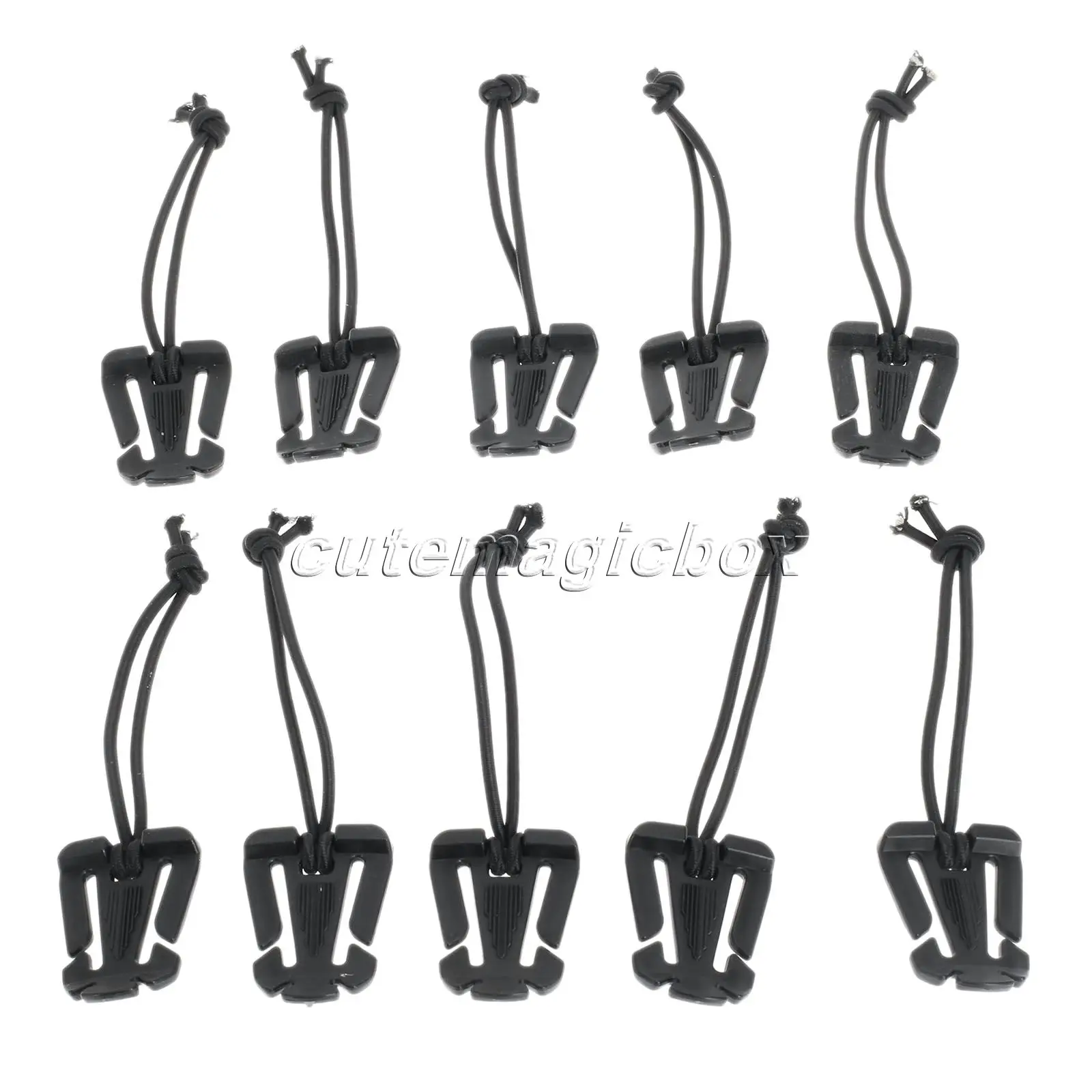 10 Pcs /Set Webbing Military Dominator Molle Elastic Cord Hang Buckles Strap Clip Backpack EDC Tool Tactical Outdoor Travel Kits