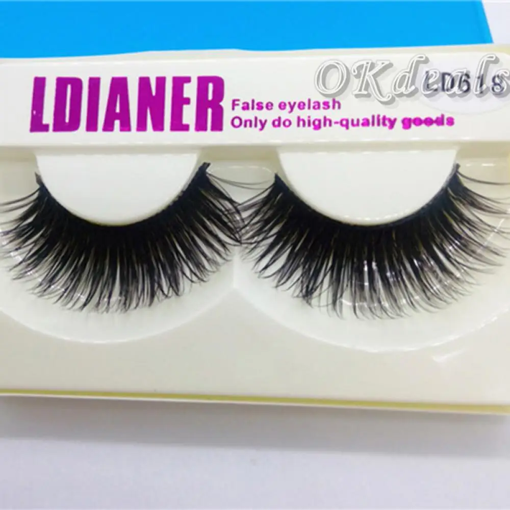 

1Pair Professional Black Natural Sparse Cross Eye Lashes Extension Makeup Long False Eyelashes Extension Tools