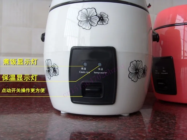 CUKYI 1.2L портативная электрическая рисоварка Мини рисоварка дом или автомобиль достаточно для 1-2 человек