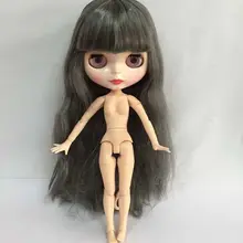 Стоимость цельная кукла без одежды Blyth кукла, серые волосы фабричная кукла Модная Кукла подходит для DIY Изменить игрушка BJD для девочек