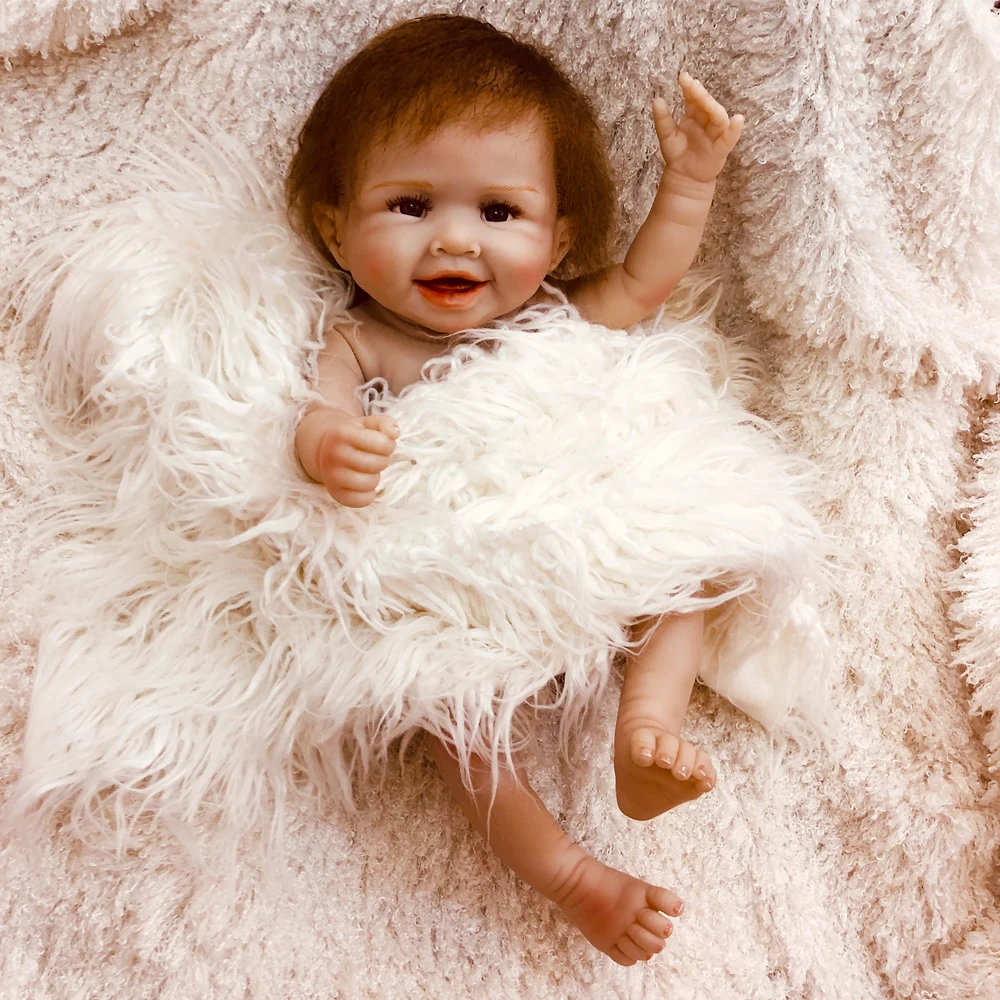 Кукла Reborn girl 50 см настоящая силиконовая кукла reborn Bebe, живой розовый халат Bonecas bebes reborn de силиконовая настоящая игрушка в подарок