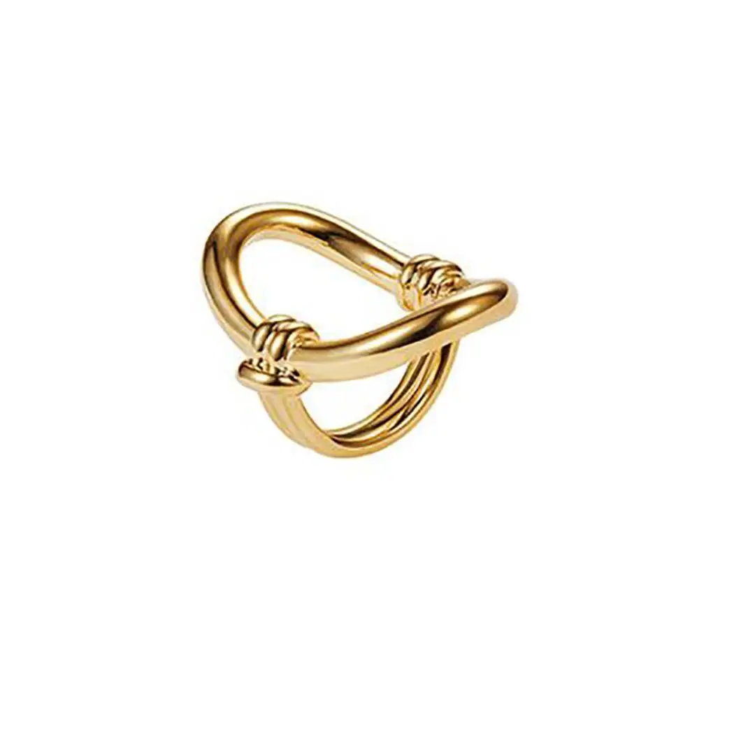 

Women Fashion Gold Color Geometric Hollow 1.7cm/0.7inch Rings Party Statement Jewelry Hollow, Marble Gift