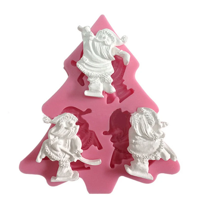DIY Christmas Silicone Fondant Cake Mold Sugarcraft Decoration Chocolate Mould Tool