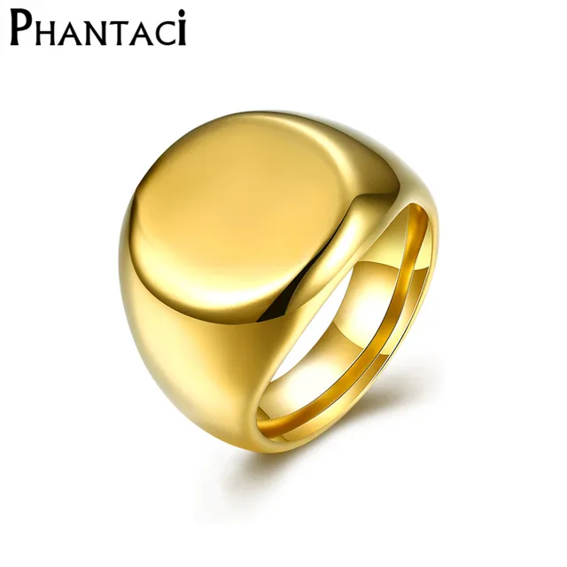 2018 USA Fashion  316L Stainless Steel Ring Pattern Punk Overbearing Vintage Men Rings Cool Man Jewelry