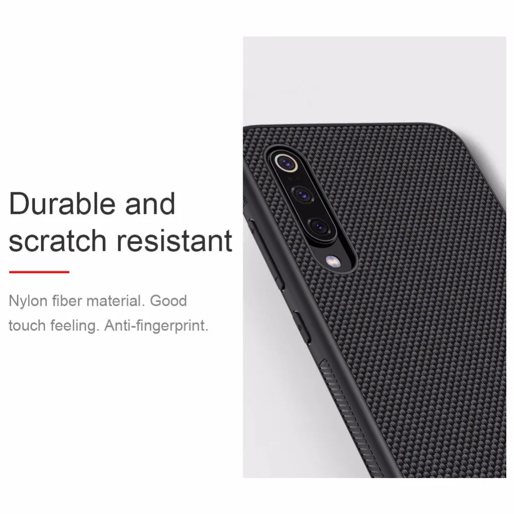 Чехол для Xiaomi mi 9/mi 9 Explore ore NILLKIN Текстурированный чехол из нейлонового волокна задняя крышка прочный нескользящий тонкий светильник