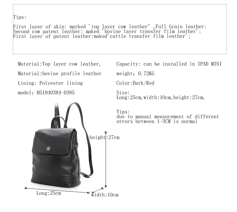 Fashion Design Women Backpacks 100% Natural Cow Leather Ladies Tote Bag School Bags Teenagers Girls Big Capacity Versatile Bag  (_05