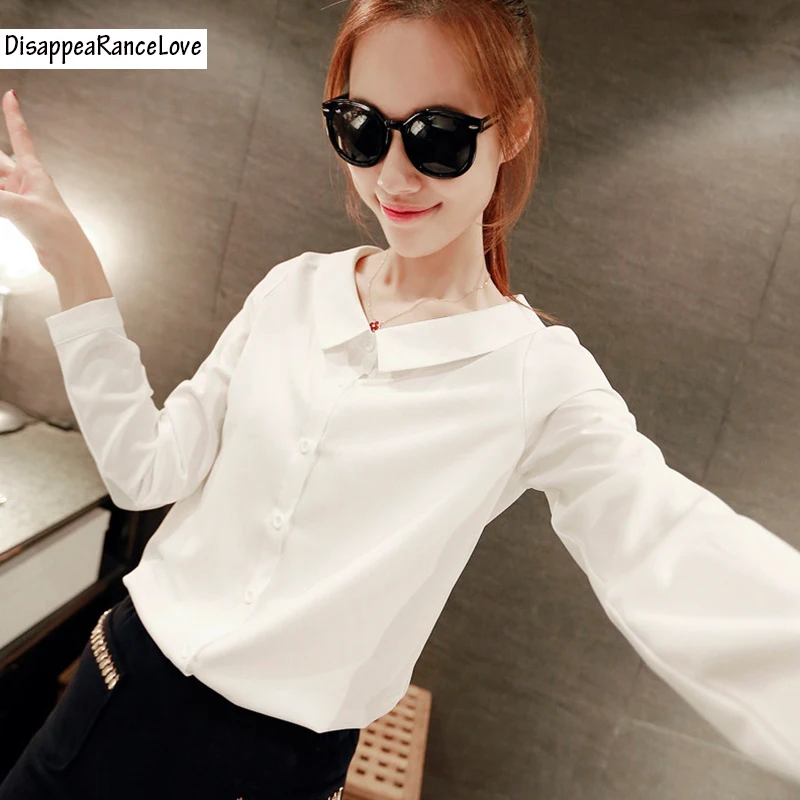 

DisappeaRanceLove 2019 Women Shirt Chiffon Blusas Femininas Tops Elegant Ladies Formal Office Blouse Long sleeve shirt