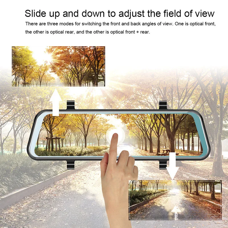 HGDO 10 inch Car DVR Rear View Mirror Dash cam Full HD 1080P Touch screen car camera dvrs Dual lens video Recorder autoregister