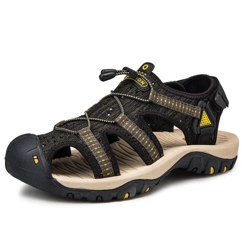 

Brand Genuine Leather Men's Shoes Summer Men's Sandals Men Sandals Fashion Outdoor Beach Sandals And Slippers Big Size 38-48