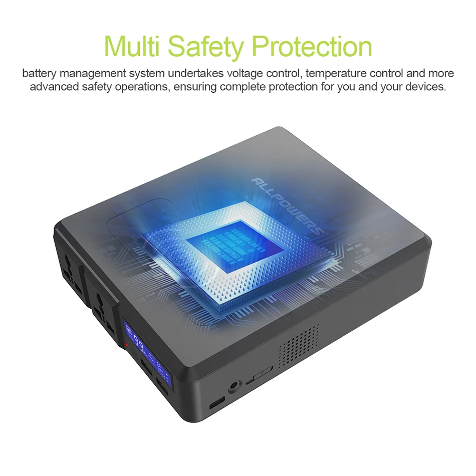 ALLPOWERS Power Bank 154W 41600mAh Super High Capacity External Battery Charger Portable Generator with AC/DC/USB/Wireless etc. ALLPOWERS Power Bank 154W 41600mAh Super High Capacity External Battery Charger Portable Generator with AC/DC/USB/Wireless etc.