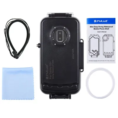 

PULUZ 40m/130ft Waterproof Diving Housing Case For Galaxy S9+Surfing Swimming Snorkeling Photo Video Taking Underwater Cover Cas