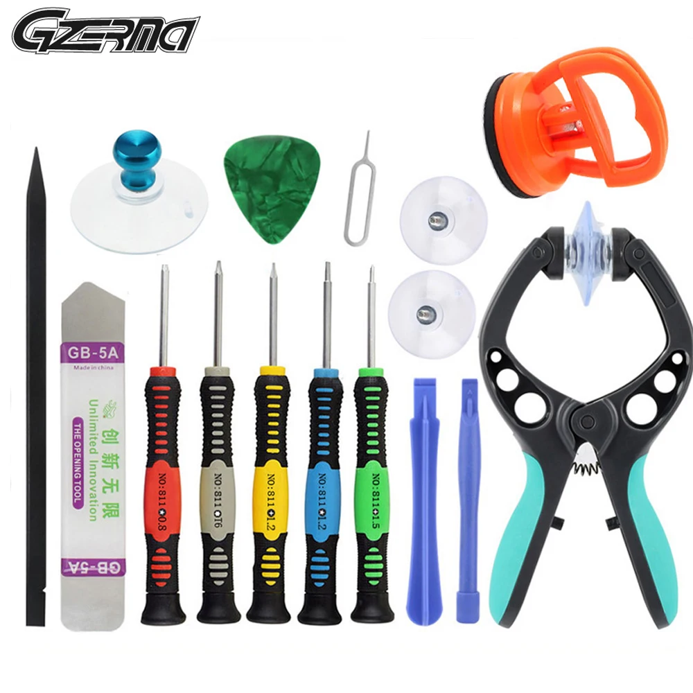 

14 In 1 Universal Laptop Repair Tools Torx Screwdrivers Set Phone Opening Suction Cup Hand Tools Set For Watch Phone Repair Kit