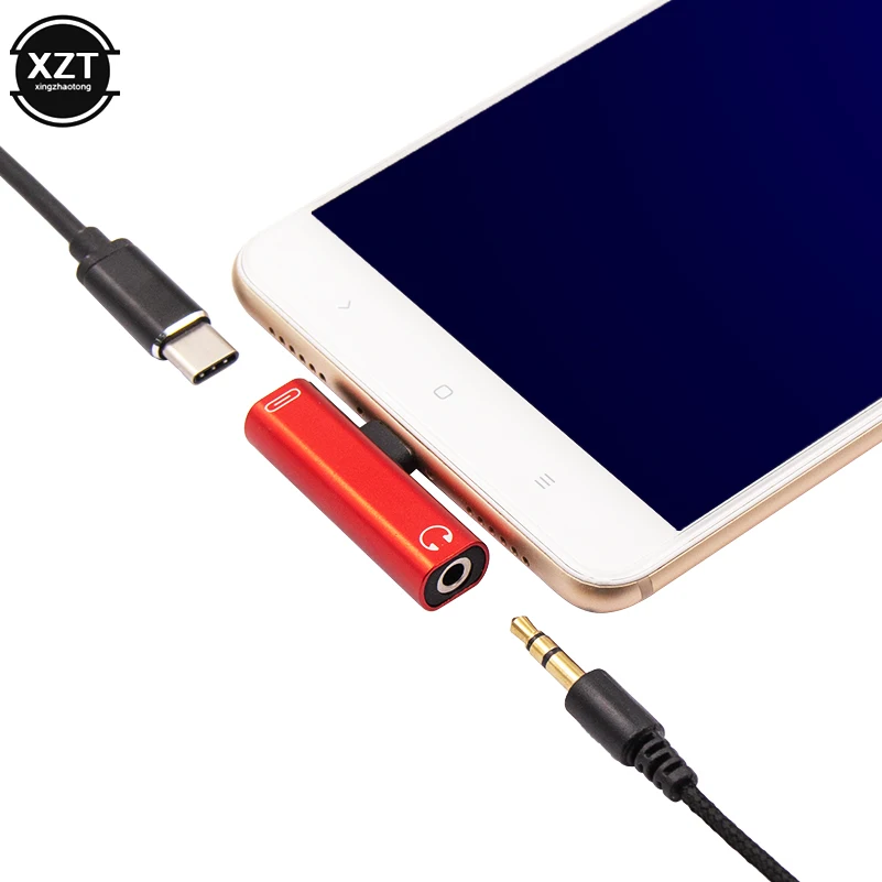 

2 In 1 Type C To 3.5mm Jack Earphone Charging Converter USB Type-C Audio Adapter for Xiaomi 6 Huawei p20pro Mate20 USB c adapter