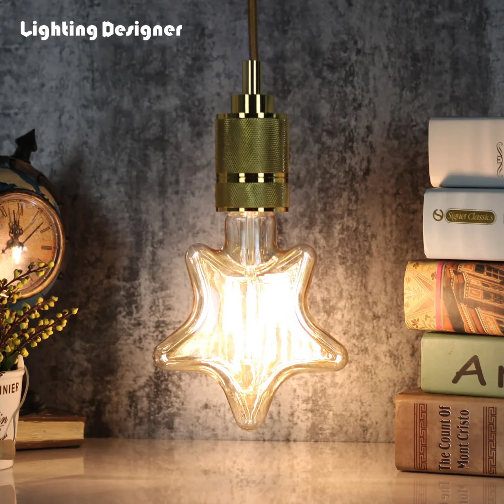 

Star Shape Edison Led Filament lamp Light Bulb 220V E27 4W Retro Vintage Edison Led Bulb Indoor Lighting For Home Decoration