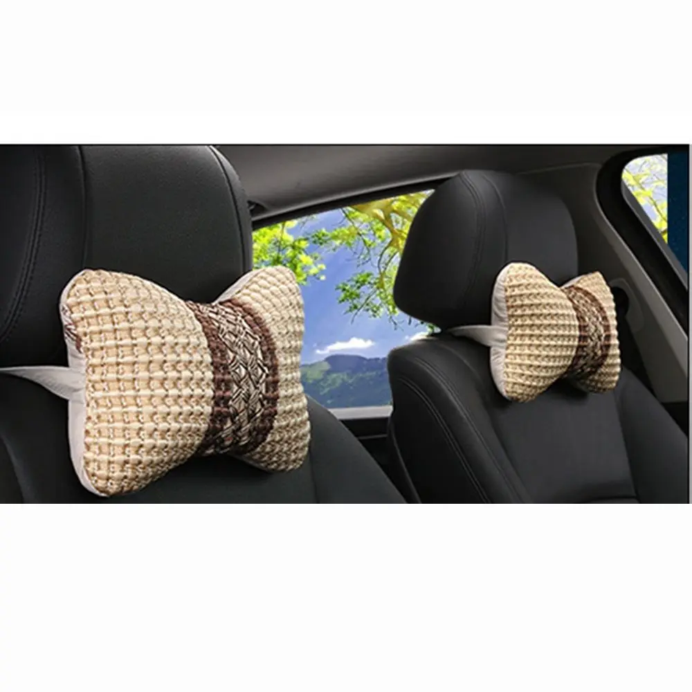 

1pc Leather BreathableAuto Car Neck Rest Headrest Cushion Pillow PillowSeat Headrest Memory Foam Head Neck Soft Rest
