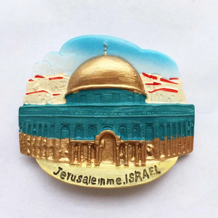 

Jerusalem Holy Rock Golden Mosque Fridge Magnet Creative Refrigerator Sticker Modern Home Kitchen Decor Wholesales Drop Shipping