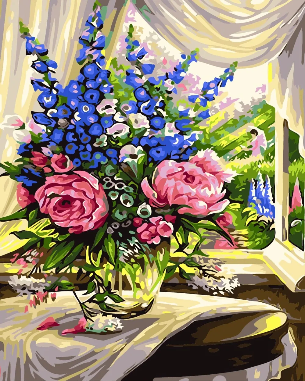 new Beautiful variety of flowers Painting By Numbers birth Modern Wall