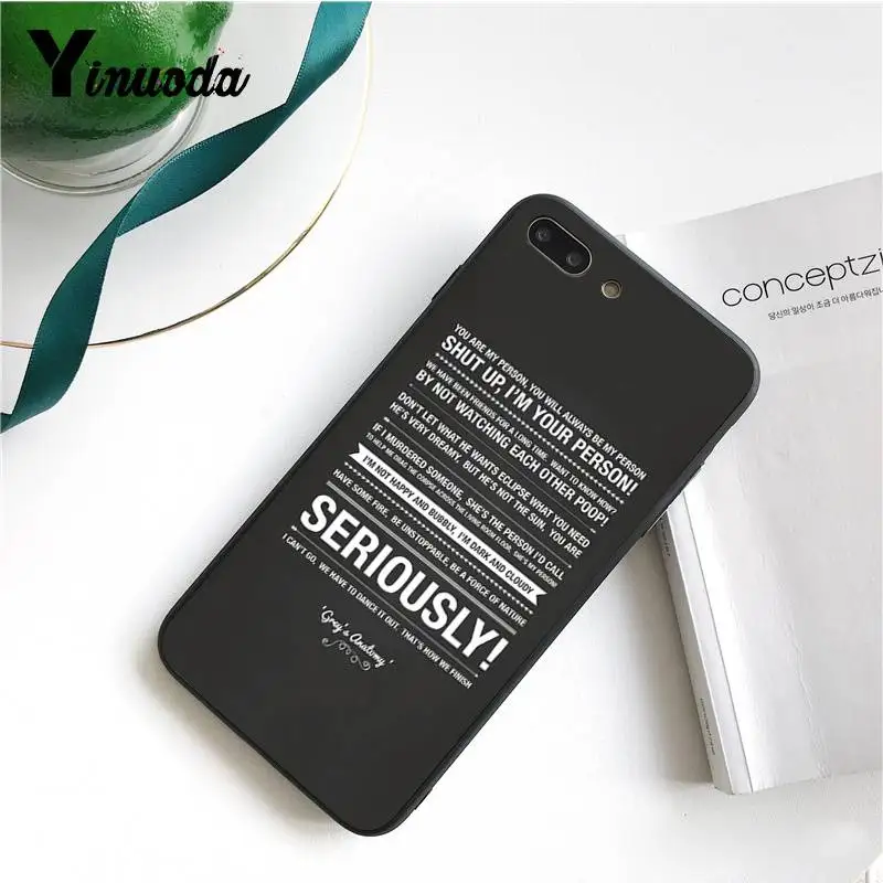 Yinuoda для iphone 7 6 X Чехол greys Анатомия окрашенный умный чехол для телефона для iphone X 8 7 6 6S Plus X 5 5S SE XR XS XSMAX