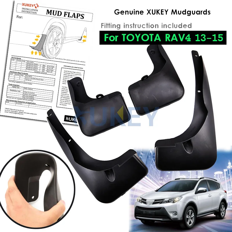 

Set Molded Car Mud Flaps For Toyota RAV4 2013 2014 2015 Mudflaps Splash Guards Mud Flap Mudguards Fender Accessories XA40