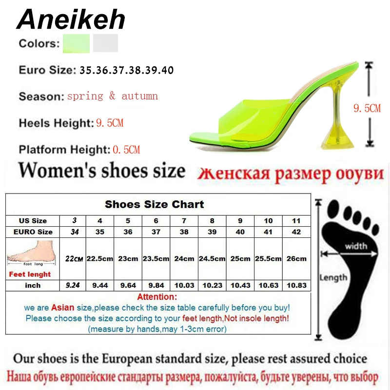 Aneikeh/ г.; Летние выразительные туфли из искусственной кожи; женские шлепанцы; прозрачные однотонные Сланцы на тонком каблуке с открытым носком и квадратным носком; Цвет Серебристый; Размеры 35-40